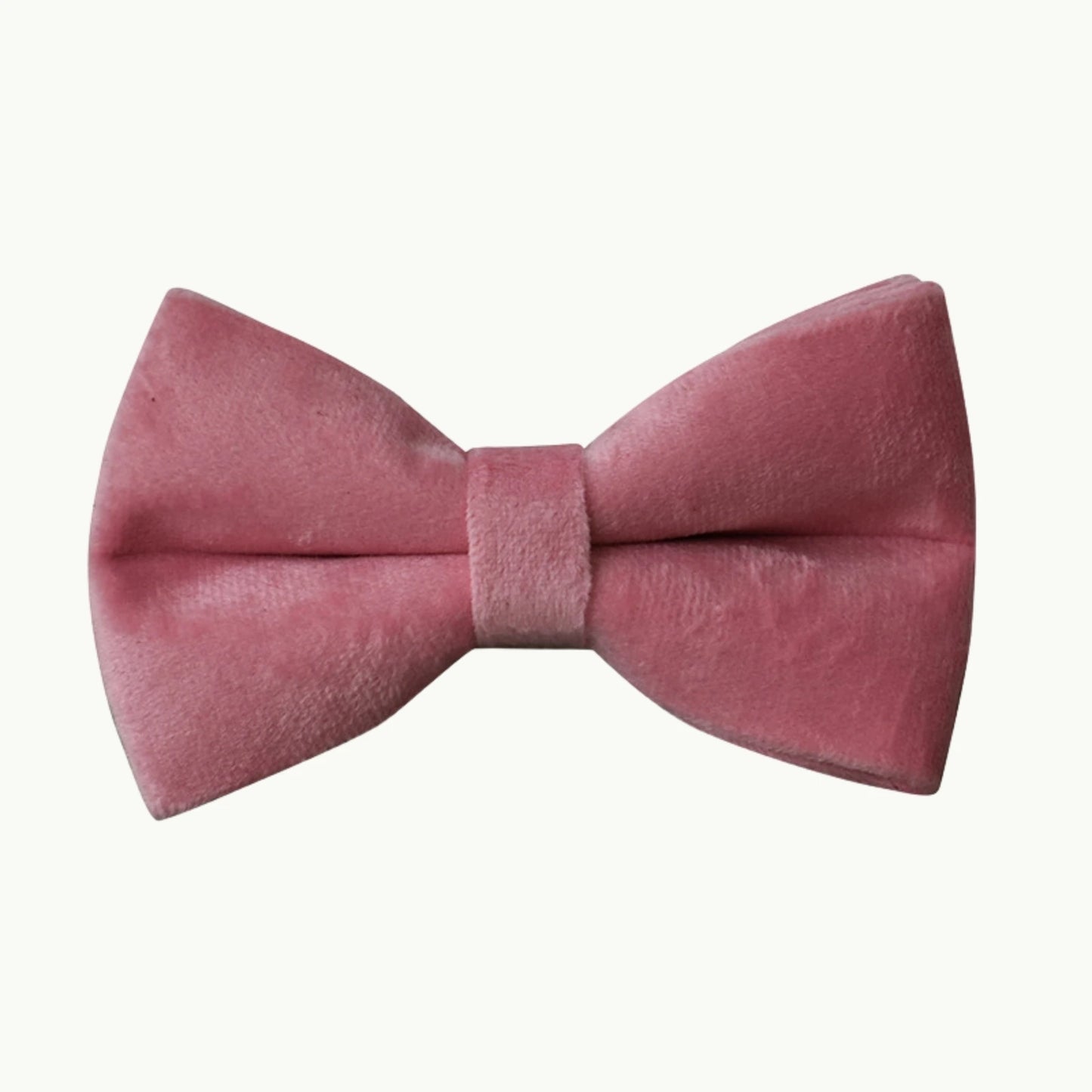 Elegant blush velvet dog bow tie accessory