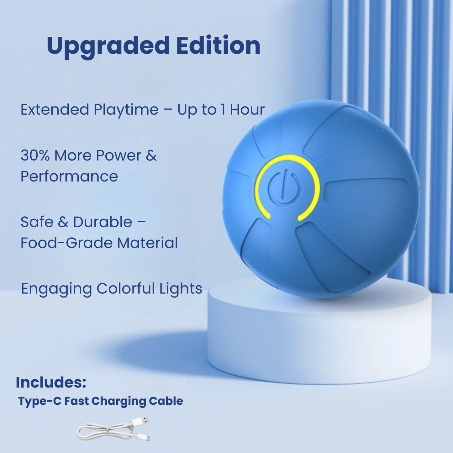 LookPaw™ rechargeable LED pet ball upgraded edition with longer playtime