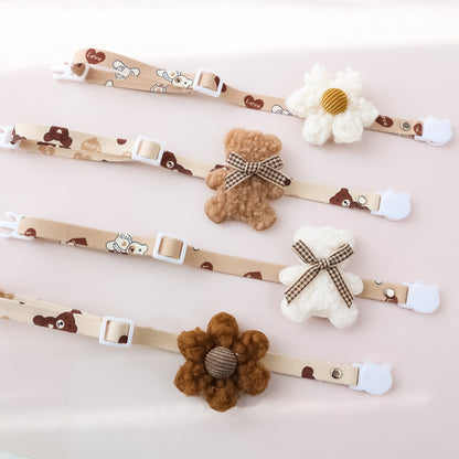 Collection of TeddyPaw Decorative Collars in teddy bear and flower styles