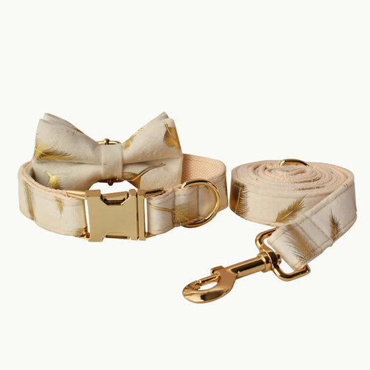 Regal Luxe bow set with collar, leash, and matching bow tie