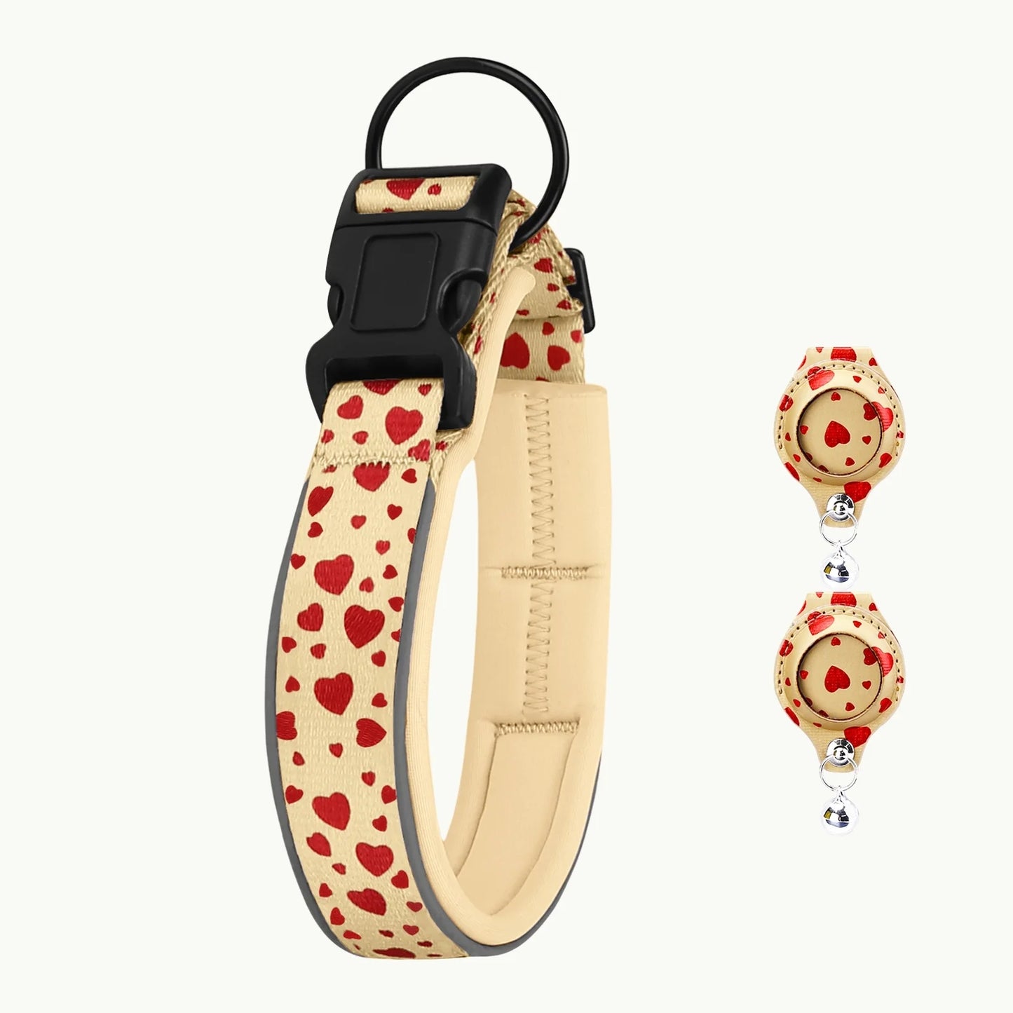 Golden Love PawSecure GPS collar with two tracker covers