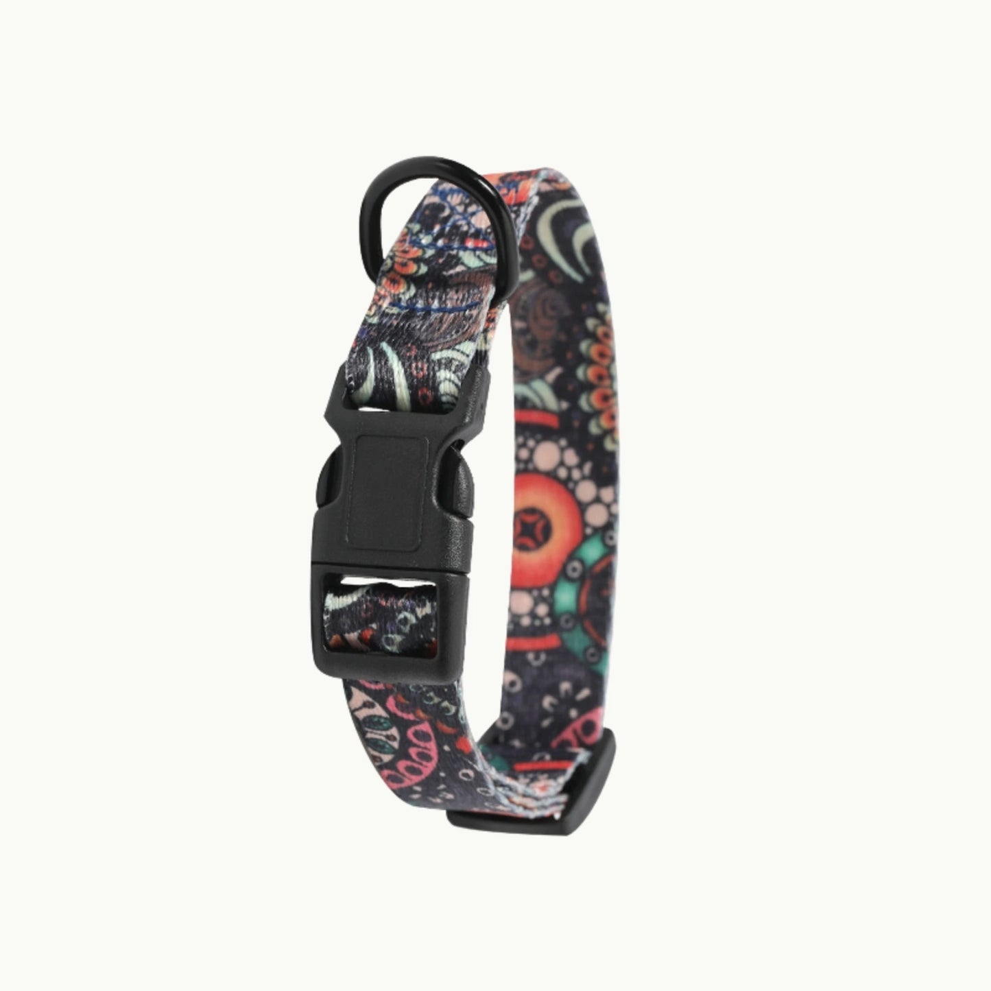 Boho Dog Collar variant name Coral Red 