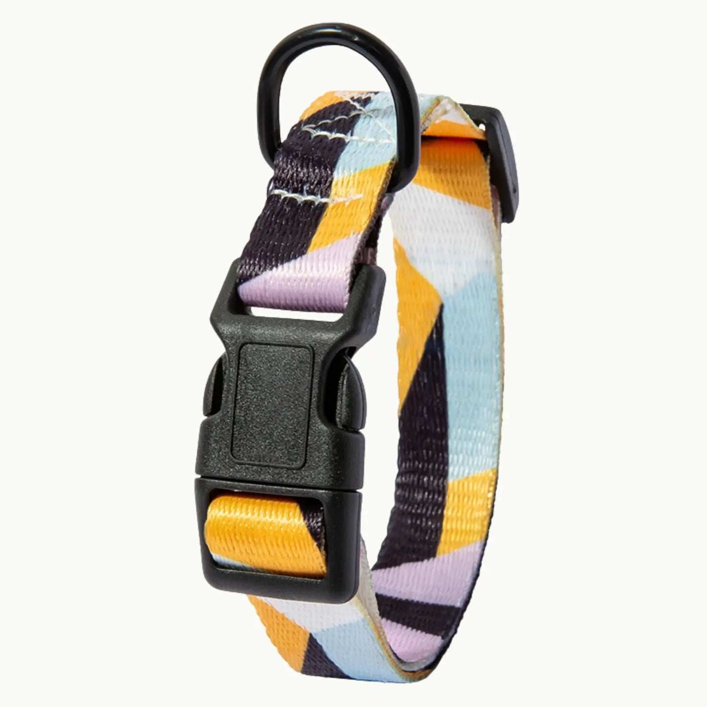 Boho Dog Collar variant name Aqua Blue 
