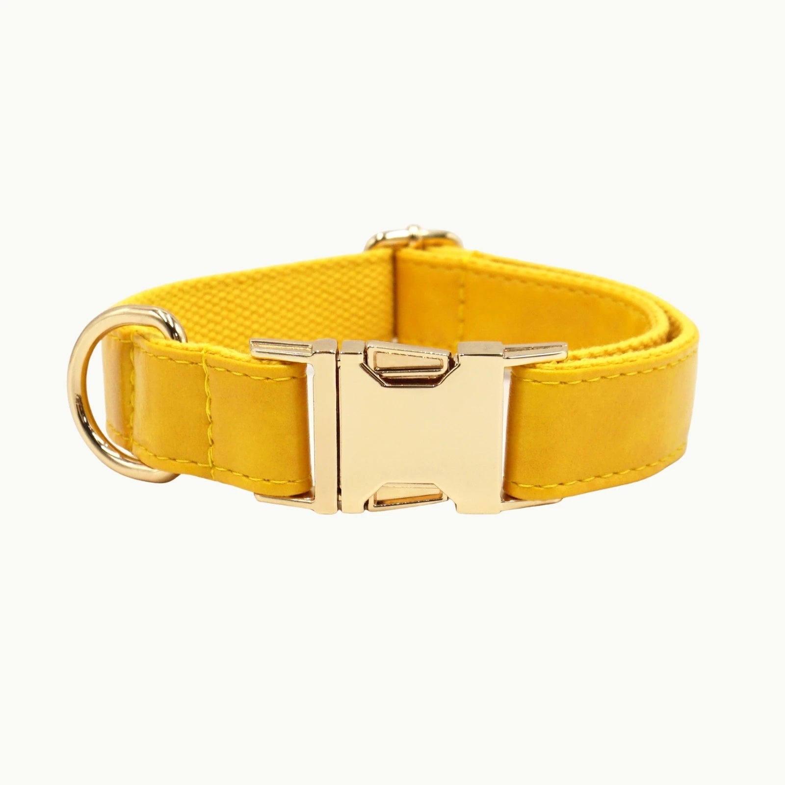 Ginger vivid leather dog collar with adjustable buckle