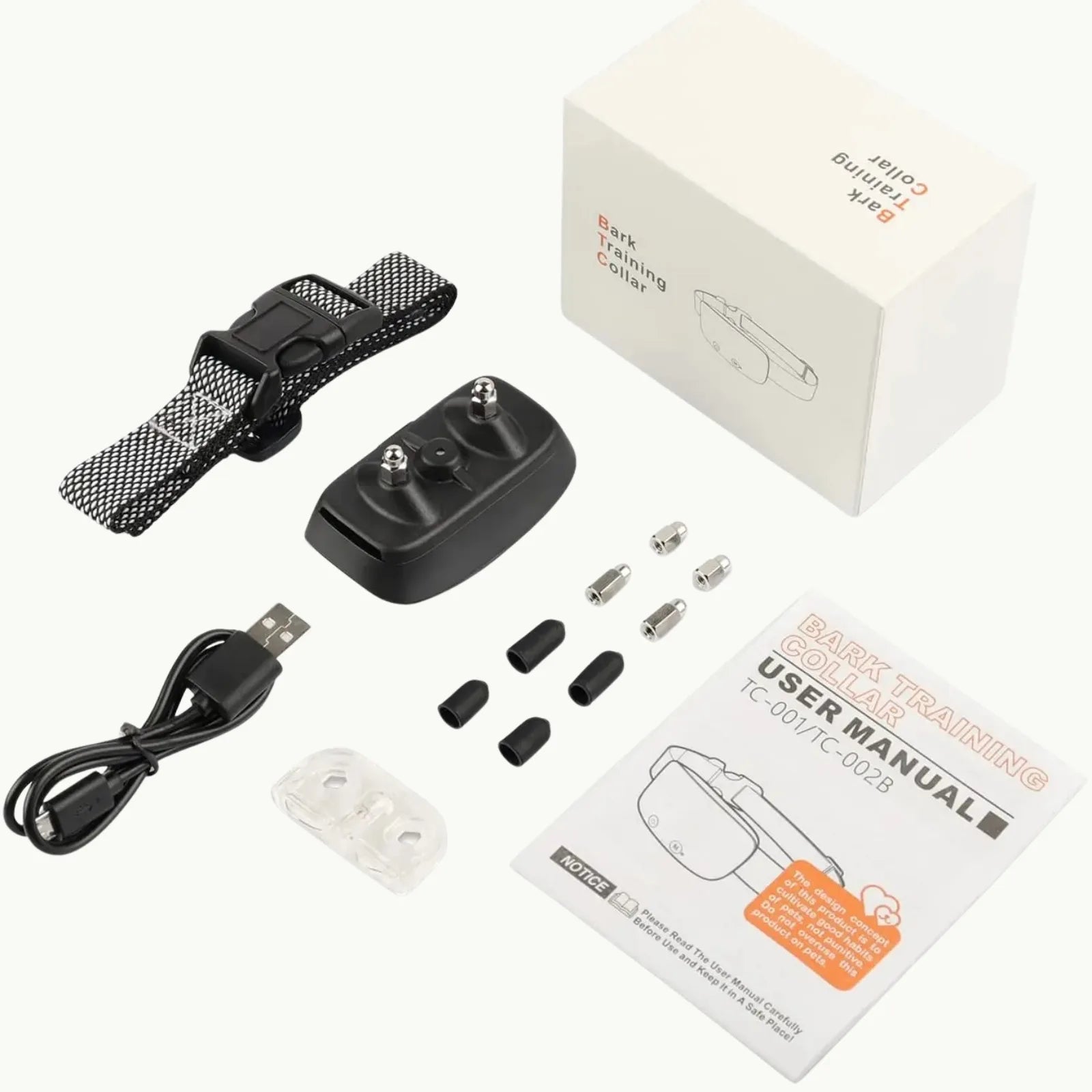BarkShield Pro Anti-Bark Collar full set with charger and accessories