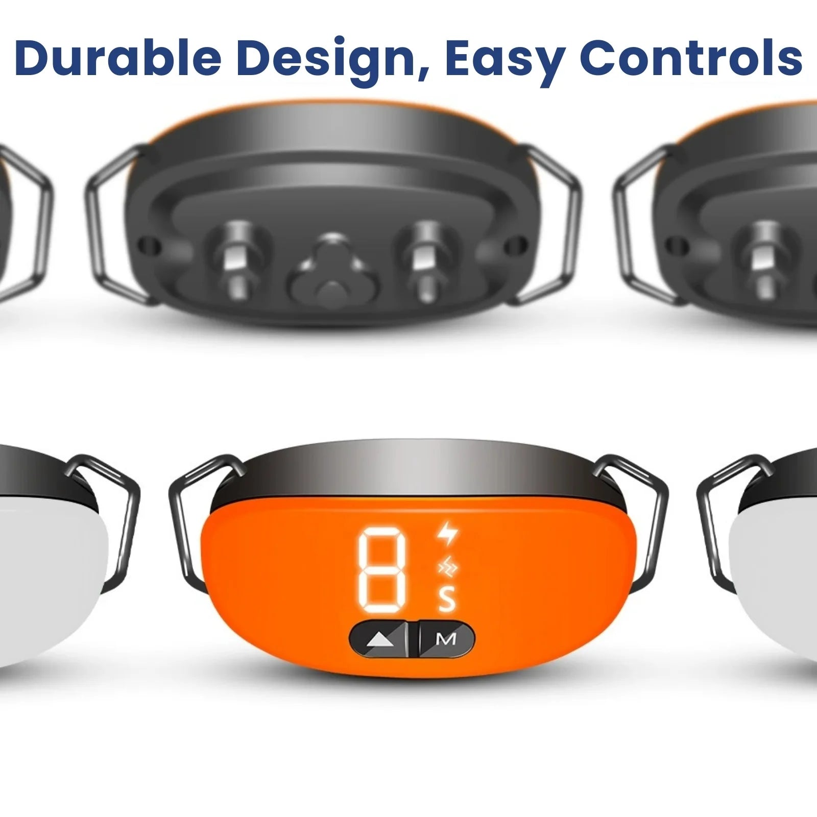 Durable anti-bark collar design with easy-to-use controls