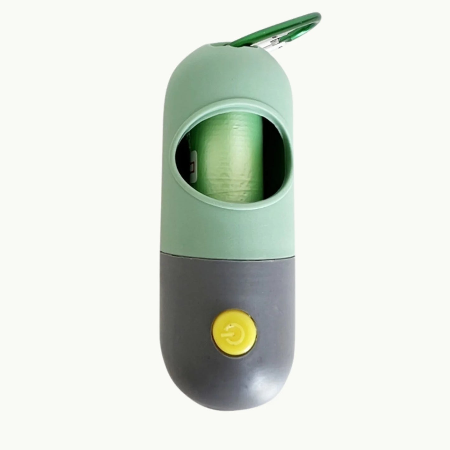 Green LED pet waste bag dispenser with button control