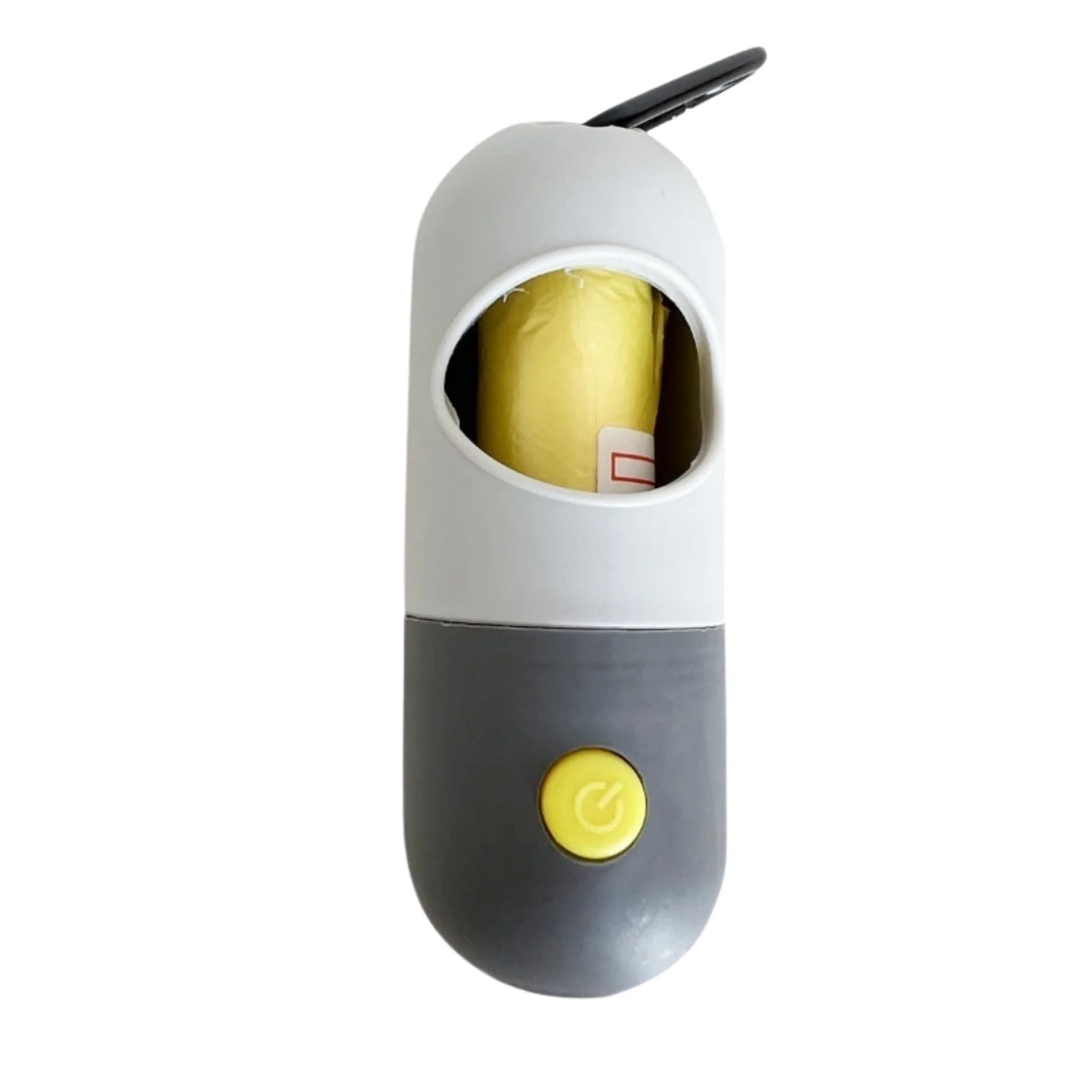 Gray LED pet waste bag dispenser with button control