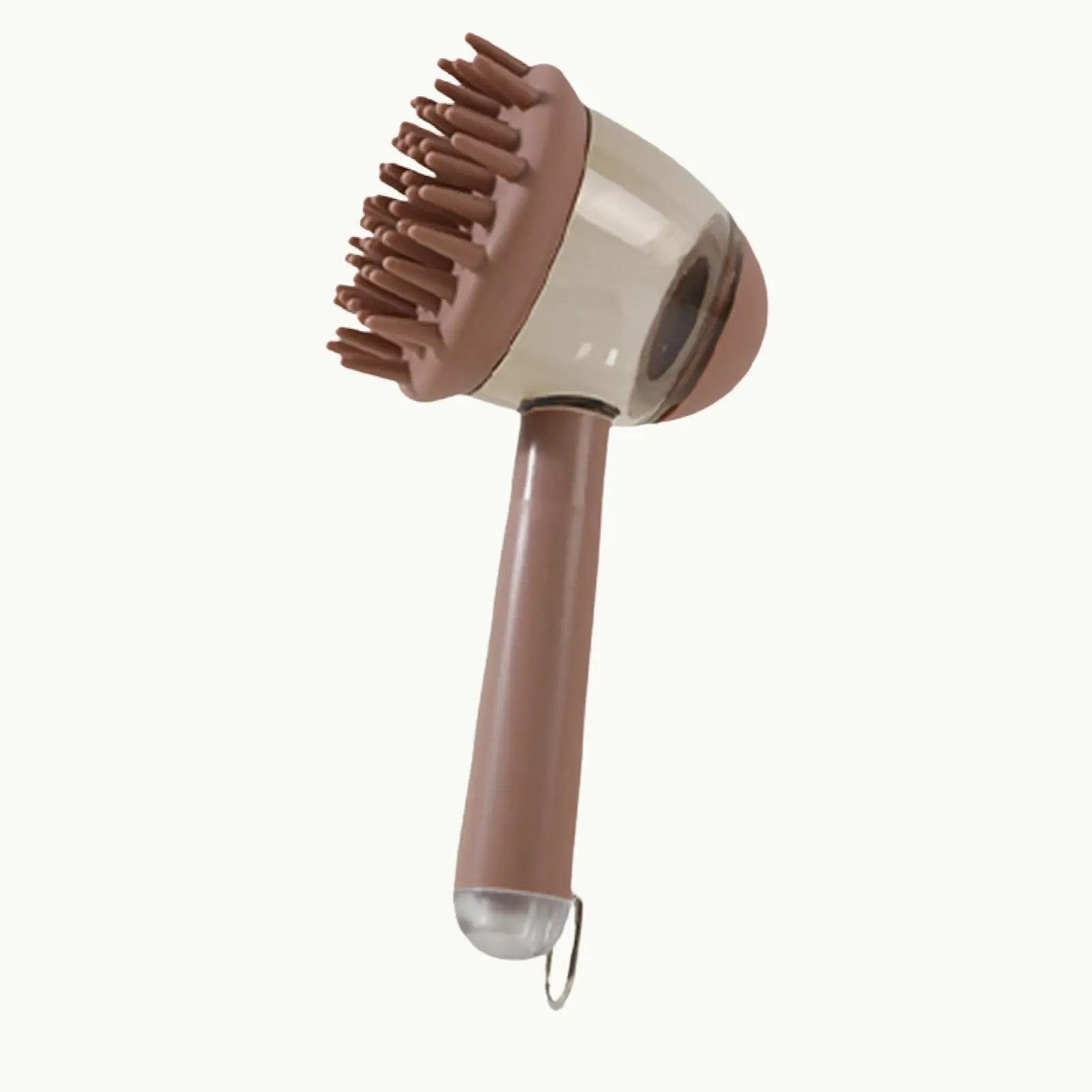 LookPaw™ 3-in-1 pet bath brush in brown colors with soft silicone bristles