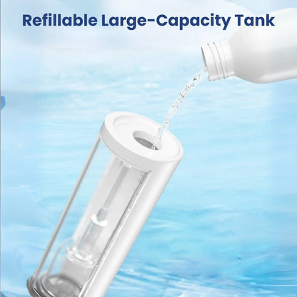Refillable water tank of AquaGroom pet grooming brush
