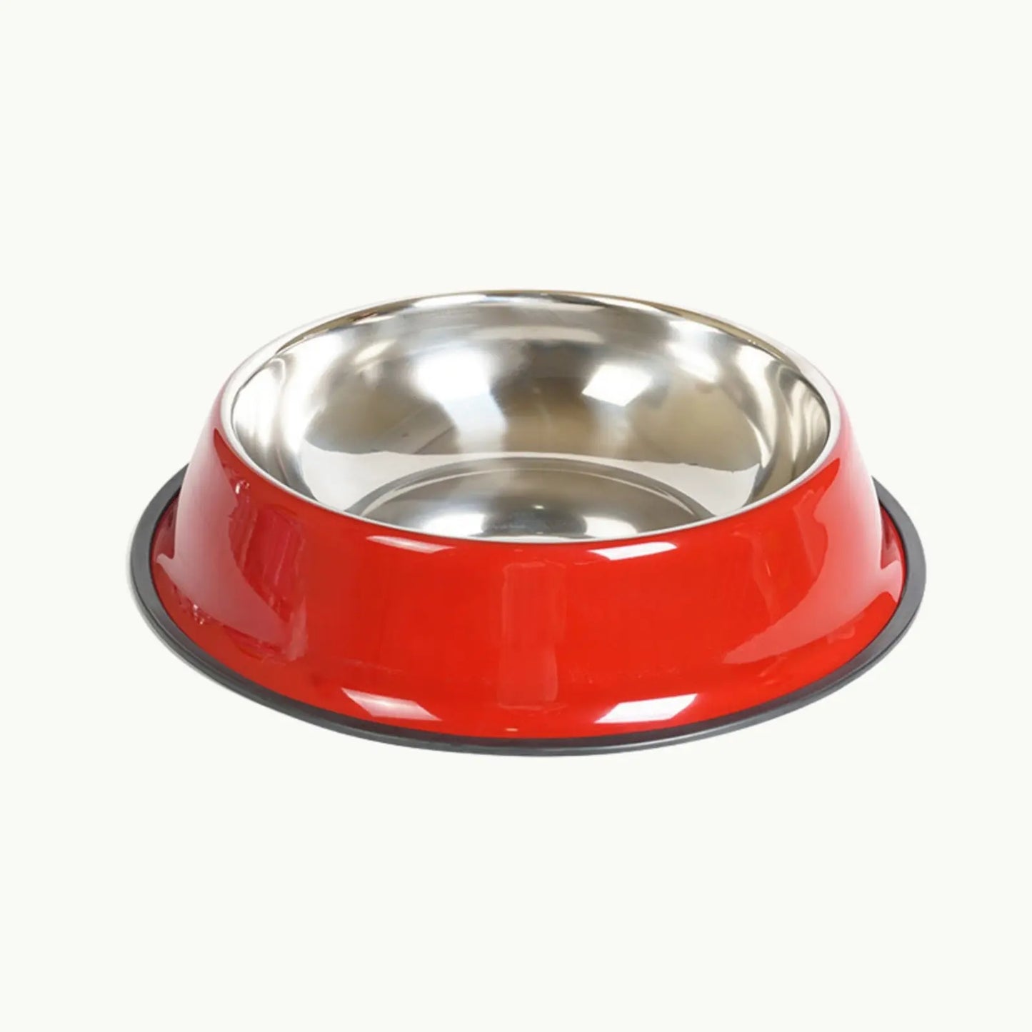 ColorSteel red stainless pet bowl for dogs and cats