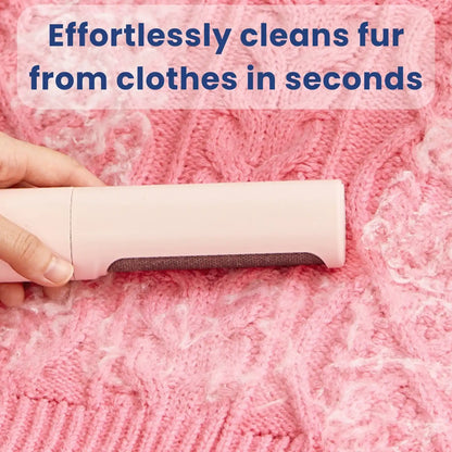 Reusable FurSweep™ pet hair remover brush cleaning fur from clothe