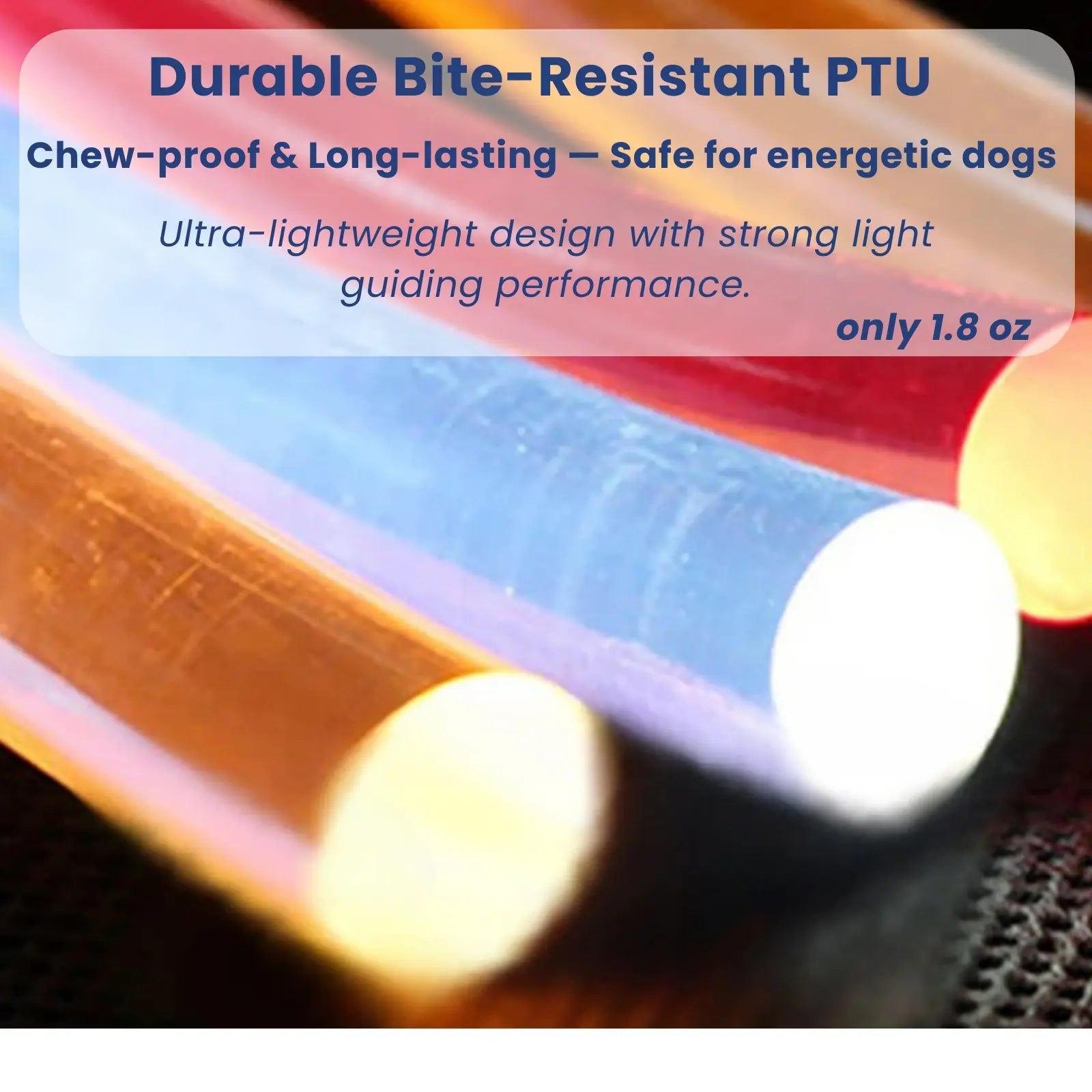Close-up of rechargeable LED flying disc showing durable light strips