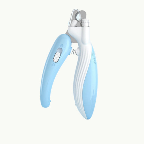 Blue LookPaw™ LED pet nail clippers with ergonomic non-slip handle