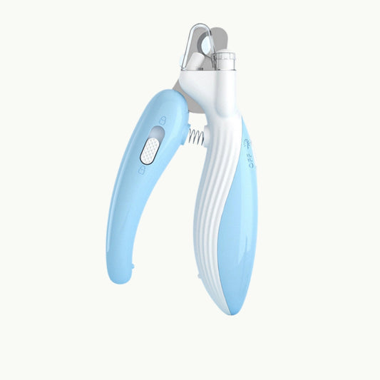 Blue LookPaw™ LED pet nail clippers with ergonomic non-slip handle