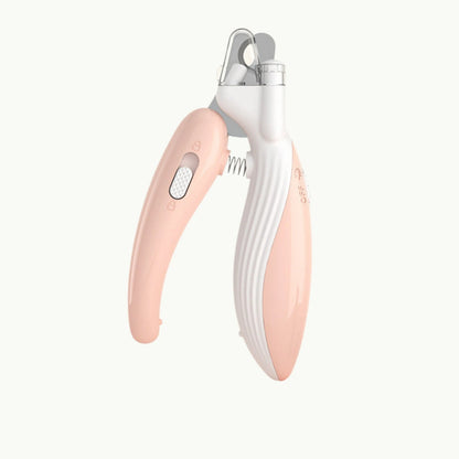 Pink LookPaw™ LED pet nail clippers with stainless steel blades