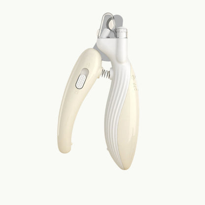 White LookPaw™ LED pet nail clippers, safe grooming tool for dogs and cats
