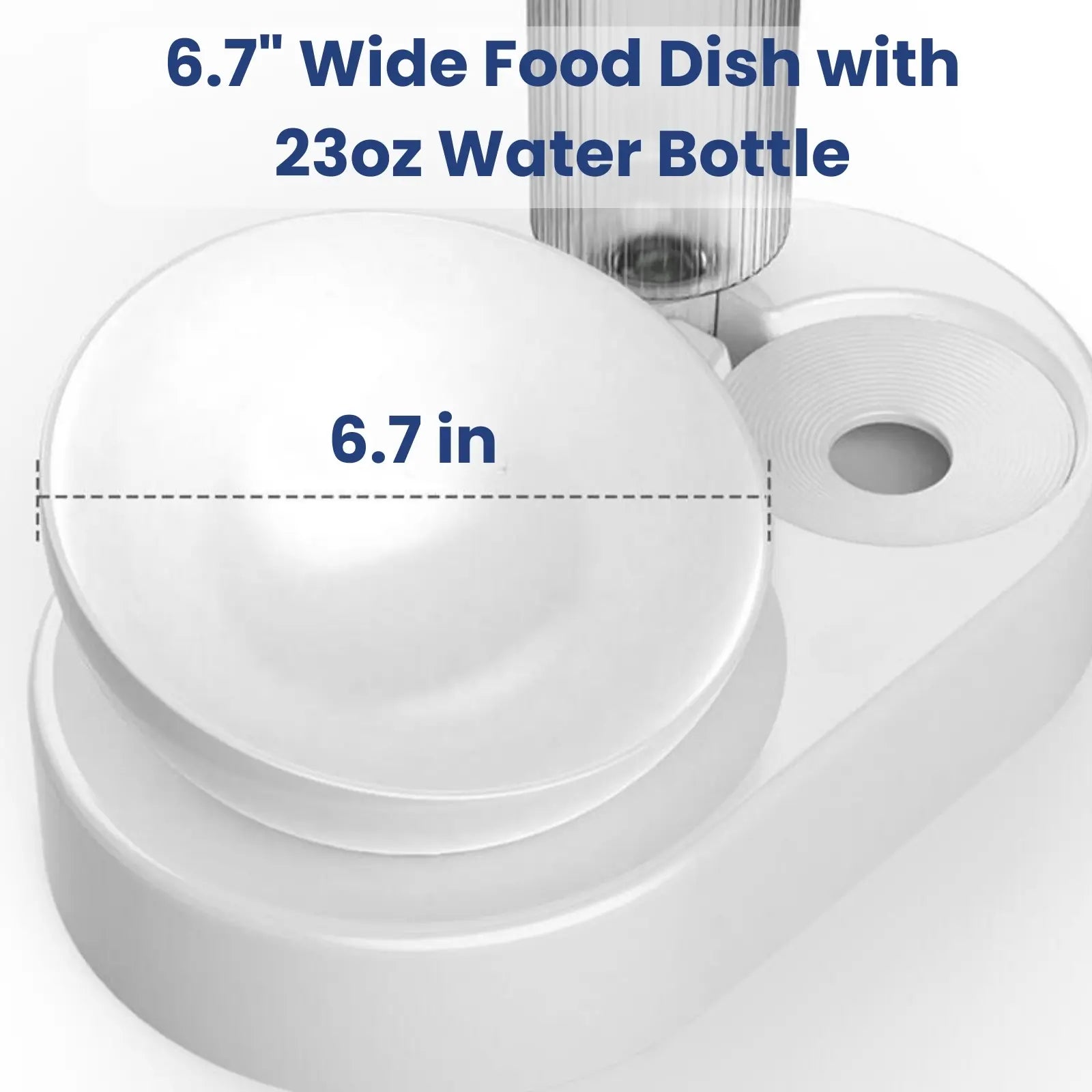 PawSip 6.7 inch wide pet food dish with auto-refill water system