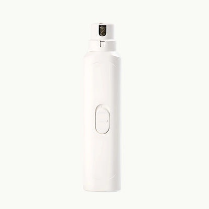 PetNail™ Battery Nail Grinder in elegant white – safe pet nail trimmer for dogs and cats