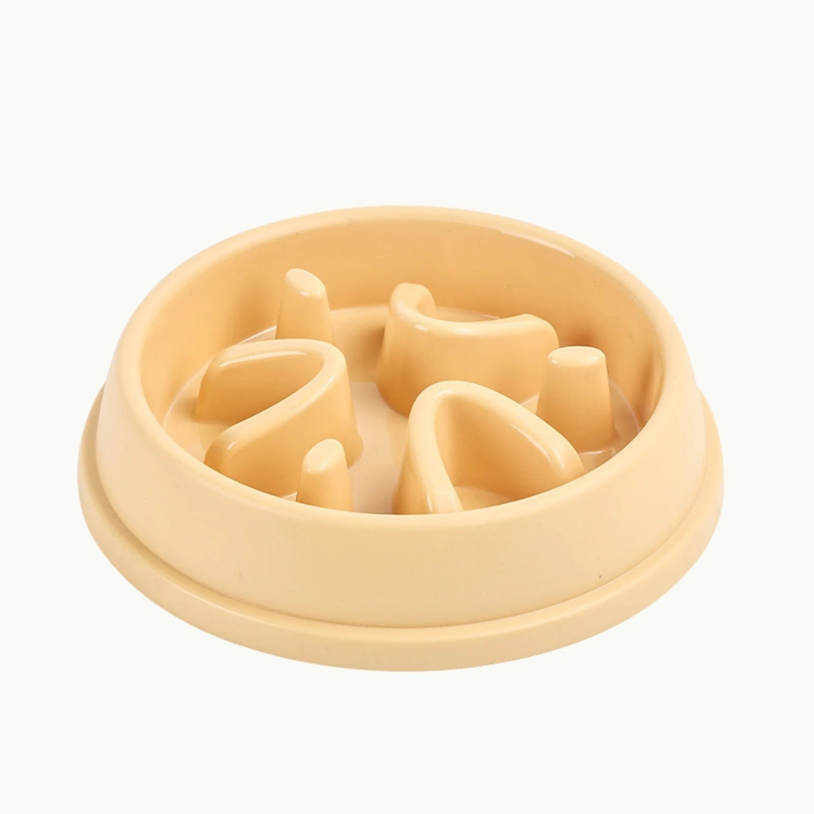 Yellow LookPaw™ Slow Feeder Bowl showing maze-style anti-choking design