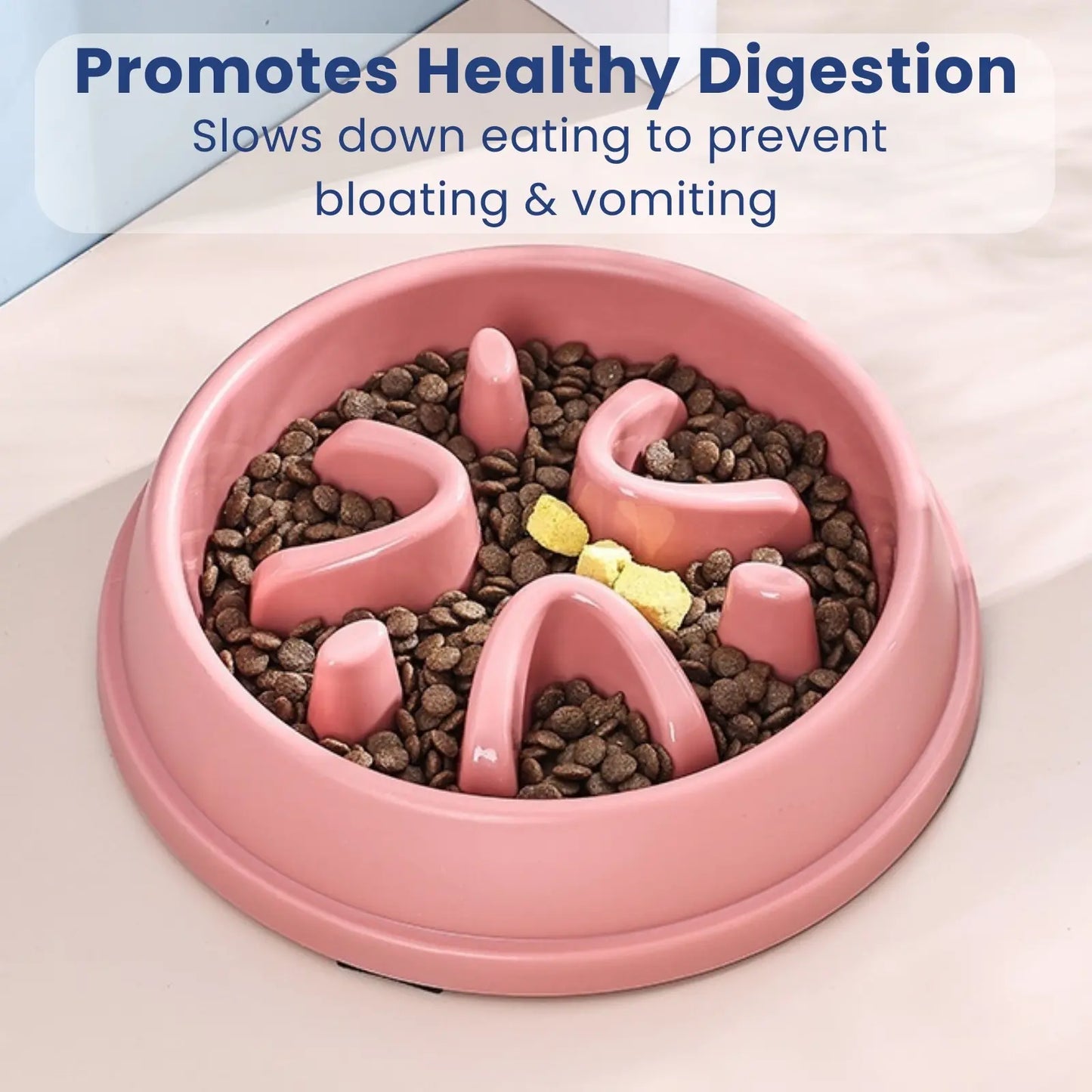 LookPaw™ Slow Feeder Bowl with maze design to promote healthy digestion