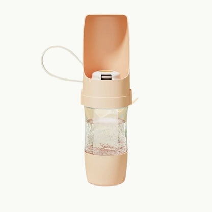 TravelSip pink pet water bottle with dual function design