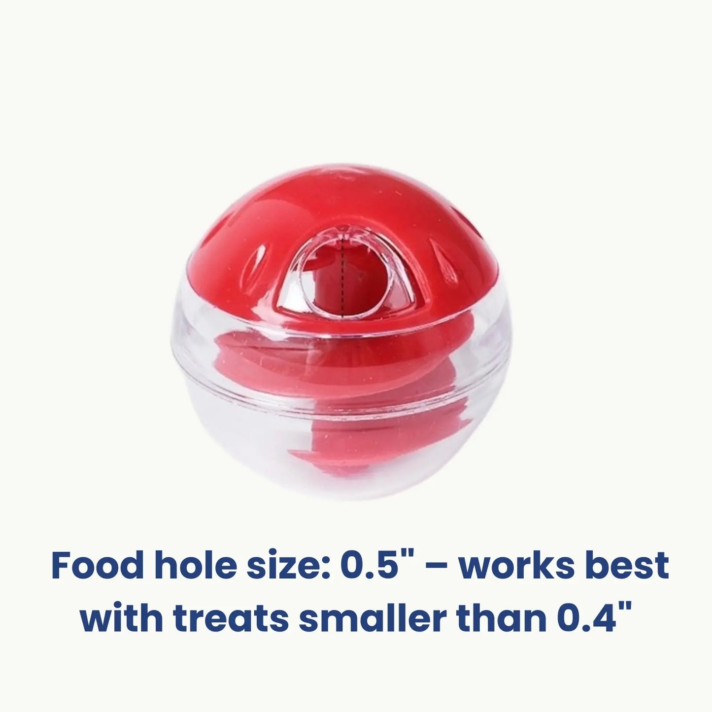 WhiskerMaze treat toy ball with food hole opening for cat snacks