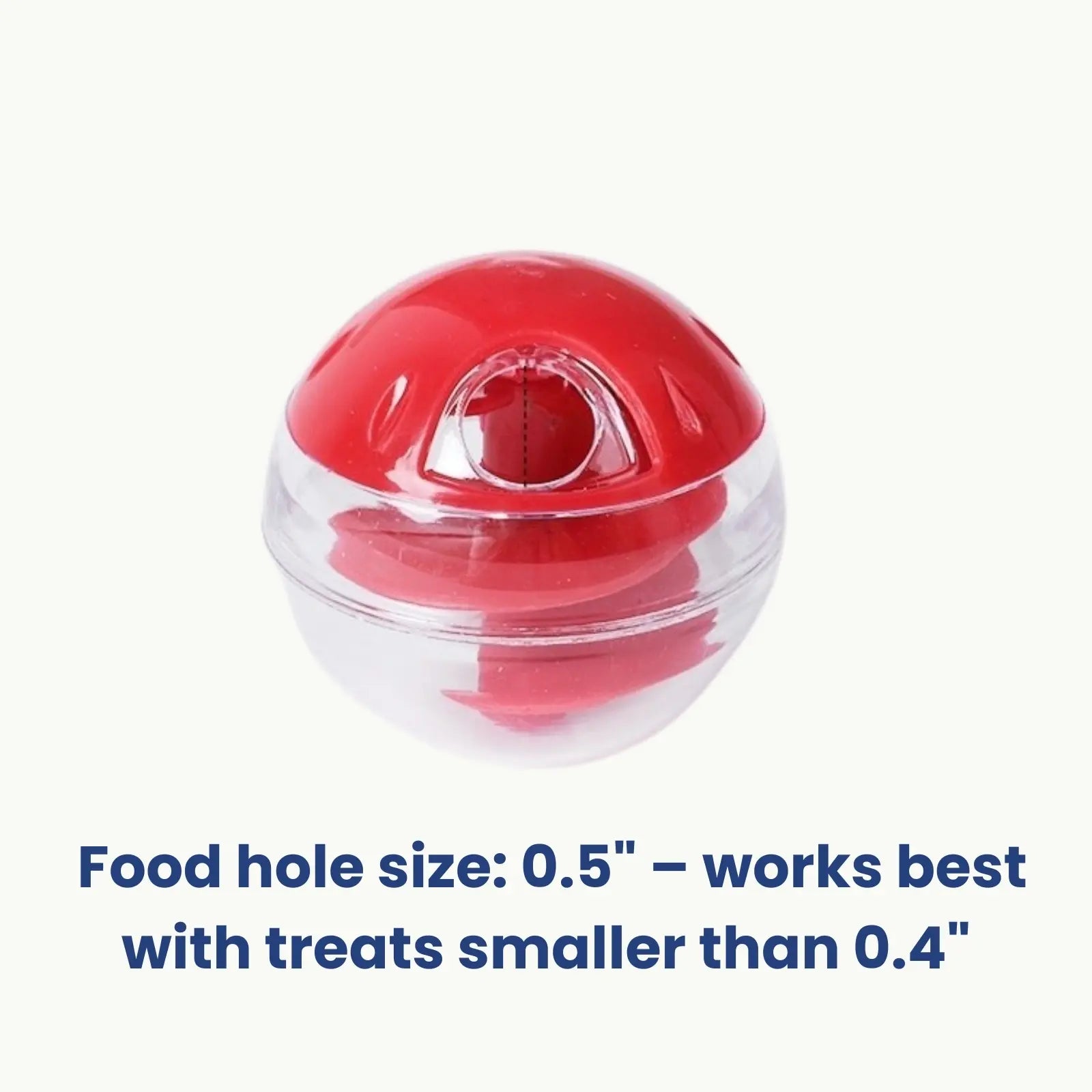WhiskerMaze treat toy ball with food hole opening for cat snacks