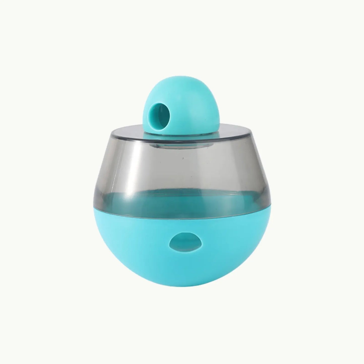 WhiskerMaze blue style cat treat dispensing toy ball alternate design with white background